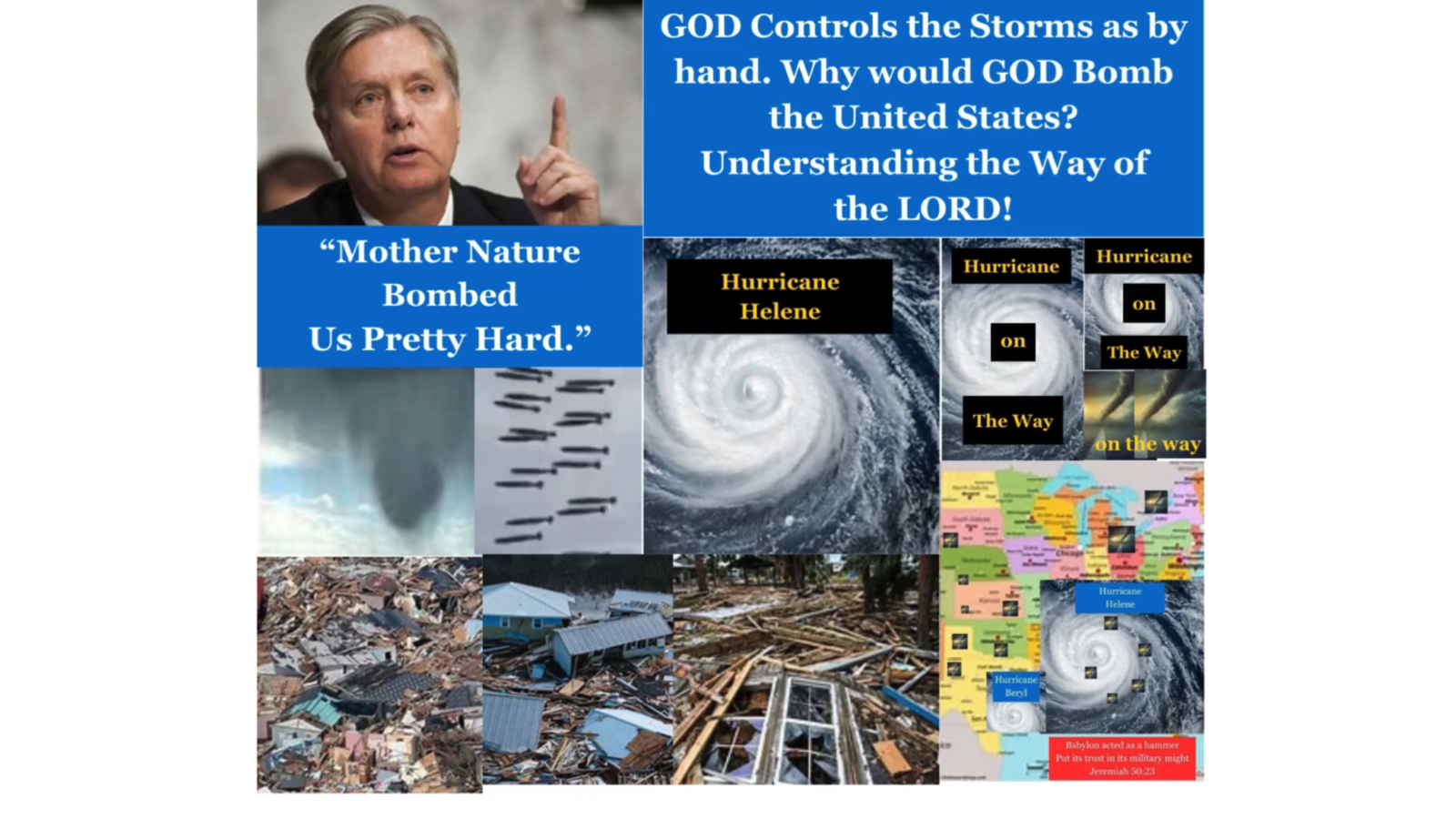 Was Hurricane Helene Sent to the United States by An Angry GOD? Graham Said: Mother Nature Bombed Us Pretty Hard!