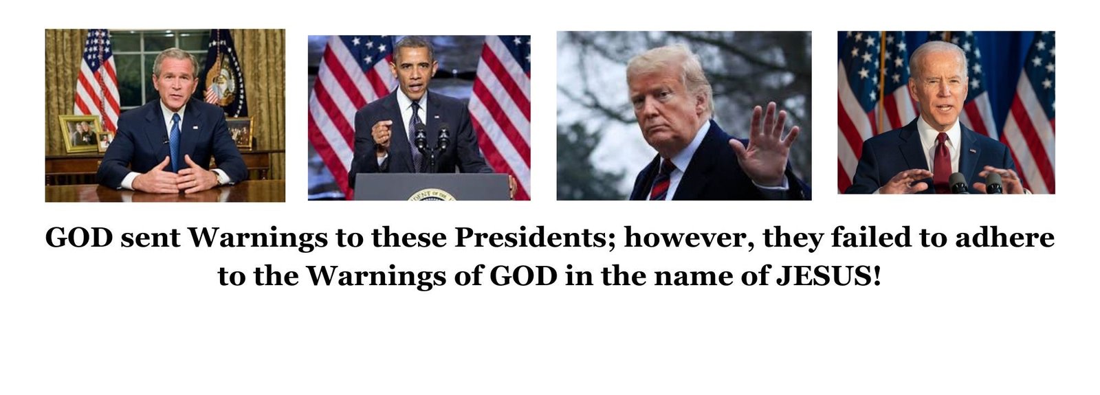 Warnings From GOD to the leadership of America since 911